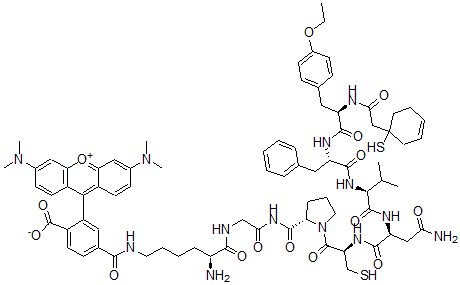 CAS#: 139468-40-9, (beta-Mercapto-beta,beta-Cyclopentamethylemepropionic Acid)-2-(O-Ethyl)Tyr-4-Val-8-Lys-N(6)Carboxytetramethylrhodamine Vasopressin