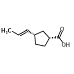 CAS#: 139585-47-0, (1R,3S)-3-[(1E)-1-Propen-1-Yl]Cyclopentanecarboxylic Acid