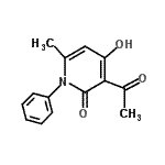 CAS 登录号：13959-06-3， 3-乙酰基-4-羟基-6-甲基-1-苯基-2(1H)-吡啶酮