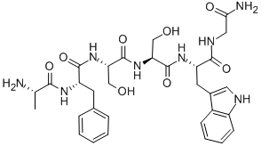 CAS#: 139602-08-7, (2S)-N-(2-Amino-2-Oxoethyl)-2-[[(2S)-2-[[(2S)-2-[[(2S)-2-[[(2S)-2-Aminopropanoyl]Amino]-3-Phenylpropanoyl]Amino]-3-Hydroxypropanoyl]Amino]-3-Hydroxypropanoyl]Amino]-3-(1H-Indol-3-Yl)Propanamide