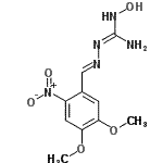 CAS 登录号:139613-38-0, (2E)-2-(4,5-二甲氧基-2-硝基苄基亚基)-N-羟基肼甲脒