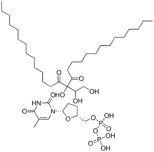 CAS#: 139701-76-1, [2-Dodecanoyloxy-3-[Hydroxy-[Hydroxy-[[5-(5-Methyl-2,4-Dioxopyrimidin-1-Yl)Oxolan-2-Yl]Methoxy]Phosphoryl]Oxyphosphoryl]Oxypropyl] Dodecanoate