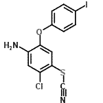 CAS 登录号：13997-32-5， 4-氨基-2-氯-5-(4-碘苯氧基)苯基硫氰酸酯