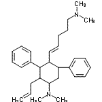 CAS 登录号：14028-80-9， 2-烯丙基-4-[(1E)-5-(二甲基氨基)-1-戊烯-1-基]-N,N-二甲基-3,5-二苯基环己烷胺