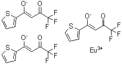 CAS 登录号:14054-87-6, 4,4,4-三氟-1-(2-噻吩基)-1,3-丁烷二酮-铕(3:1)