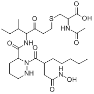 CAS#: 140626-94-4, (2R)-2-Acetamido-3-[4-[[2-[2-[2-(Hydroxyamino)-2-Oxoethyl]Heptanoyl]Diazinane-3-Carbonyl]Amino]-5-Methyl-3-Oxoheptyl]Sulfanylpropanoic Acid