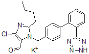 CAS#: 140868-18-4, potassium (E)-[2-butyl-5-chloro-3-[[4-[2-(2H-1,2,3,4-tetrazol-5-yl)phenyl]phenyl]methyl]-2H-imidazol-4-ylidene]methanolate