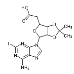 CAS 登录号：141018-26-0， 9-(5-脱氧-2,3-O-异亚丙基呋喃己糖基)-2-碘-9H-嘌呤-6-胺