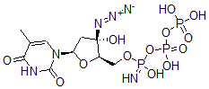 CAS#: 141171-21-3, 3'-Azido-3'-deoxythymidine 5'-(beta,gamma-iminio)triphosphate