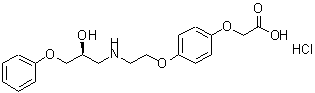 CAS#: 141269-99-0, [4-(2-{[(2S)-2-Hydroxy-3-Phenoxypropyl]Amino}Ethoxy)Phenoxy]Acetic Acid Hydrochloride (1:1)