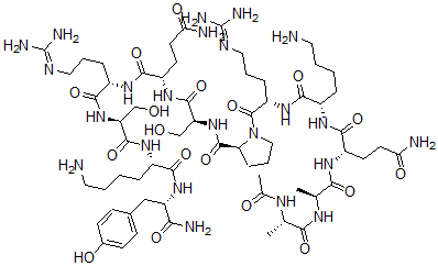 CAS#: 141311-86-6, Acetyl-alanyl-alanyl-glutaminyl-lysyl-arginyl-prolyl-seryl-glutaminyl-arginyl-seryl-lysyl-tyrosinamide