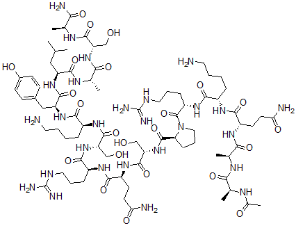 CAS#: 141311-87-7, N-Acetyl-L-Alanyl-L-Alanyl-L-Glutaminyl-L-Lysyl-L-Arginyl-L-Prolyl-L-Seryl-L-Glutaminyl-L-Arginyl-L-Seryl-L-Lysyl-L-Tyrosyl-L-Leucyl-L-Alanyl-L-Seryl-L-Alaninamide