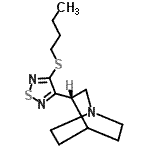 CAS 登录号：141575-50-0， (3S)-3-[4-(丁基硫基)-1,2,5-噻二唑-3-基]奎宁环