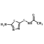 CAS 登录号：141722-21-6， N-[(5-氨基-1,3,4-噻二唑-2-基)硫基]乙酰胺