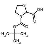 CAS#: 141783-63-3, 3-{[(2-Methyl-2-Propanyl)Oxy]Carbonyl}-1,3-Thiazolidine-2-Carboxylic Acid