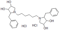 CAS#: 141839-02-3, 2-Benzyl-1-[6-(2-Benzyl-3,4-Dihydroxypyrrolidin-1-Yl)Hexyl]Pyrrolidine-3,4-Diol Dihydrochloride