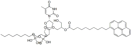 CAS#: 141848-06-8, [3-[Hydroxy-[Hydroxy-[[5-(5-Methyl-2,4-Dioxopyrimidin-1-Yl)Oxolan-2-Yl]Methoxy]Phosphoryl]Oxyphosphoryl]Oxy-2-(10-Pyren-1-Yldecanoyloxy)Propyl] Tetradecanoate