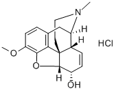 CAS 登录号：1422-07-7， 可待因盐酸盐