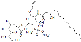 CAS#: 142235-84-5, Diazanium 6-(1,2-Dihydroxyethyl)-4,5-Dihydroxy-2-[[4-Hydroxy-3-(Hydroxy-Oxidophosphoryl)Oxy-5-(3-Hydroxytetradecanoylamino)-6-Prop-2-Enoxyoxan-2-Yl]Methoxy]Oxane-2-Carboxylate