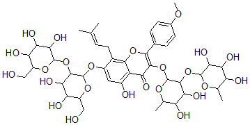 CAS#: 142735-71-5, Anhydroicaritin-3-O-alpha-L-rhamnopyranosyl-(1-2)-alpha-L-rhamnopyranosyl-7-O-beta-D-glucopyranosyl-(1-2)-beta-D-glucopyranoside