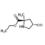 CAS 登录号：142824-25-7， 乙基(4S)-4-羟基-2-甲基-D-脯氨酸酯