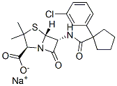 CAS#: 143407-68-5, Sodium (2S,5R,6R)-6-[[1-(3-Chlorophenyl)Cyclopentanecarbonyl]Amino]-3,3-Dimethyl-7-Oxo-4-Thia-1-Azabicyclo[3.2.0]Heptane-2-Carboxylate