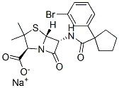 CAS#: 143407-70-9, Sodium (2S,5R,6R)-6-[[1-(3-Bromophenyl)Cyclopentanecarbonyl]Amino]-3,3-Dimethyl-7-Oxo-4-Thia-1-Azabicyclo[3.2.0]Heptane-2-Carboxylate