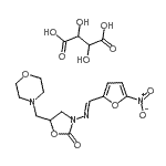 CAS 登录号：14343-71-6， 5-(4-吗啉基甲基)-3-{(E)-[(5-硝基-2-呋喃基)亚甲基]氨基}-1,3-恶唑烷-2-酮2,3-二羟基琥珀酸盐(1:1)