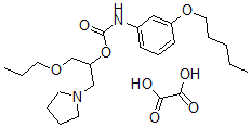 CAS#: 143503-32-6, 3-(pentyloxy)-Carbanilic acid 2-propoxy-1-(1-pyrrolidinylmethyl)ethyl ester oxalate