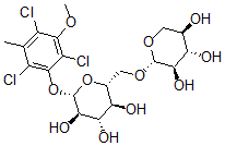 CAS#: 143601-11-0, (2S,3R,4S,5S,6R)-2-(2,4,6-Trichloro-3-Methoxy-5-Methylphenoxy)-6-[[(2S,3R,4S,5R)-3,4,5-Trihydroxyoxan-2-Yl]Oxymethyl]Oxane-3,4,5-Triol