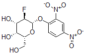 CAS 登录号：143716-62-5， (2R,3R,4S,5R,6S)-6-(2,4-二硝基苯氧基)-5-氟-2-(羟基甲基)四氢吡喃-3,4-二醇