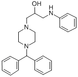 CAS#: 143759-58-4, 1-[4-[Di(Phenyl)Methyl]Piperazin-1-Yl]-3-(Phenylamino)Propan-2-Ol