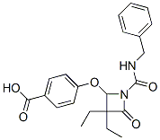 CAS#: 143818-53-5, 4-[3,3-Diethyl-4-Oxo-1-(Phenylmethylcarbamoyl)Azetidin-2-Yl]Oxybenzoic Acid