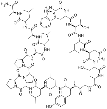 CAS 登录号：143896-17-7， 甘氨酰-L-色氨酰-L-苏氨酰-L-亮氨酰-L-天冬氨酰胺酰-L-丝氨酰-L-丙氨酰甘氨酰-L-酪氨酰-L-亮氨酰-L-亮氨酰甘氨酰-L-脯氨酰-L-脯氨酰-L-脯氨酰-L-丙氨酰-L-亮氨酰-L-丙氨酰-L-亮氨酰-L-丙氨酰胺