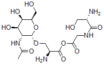 CAS#: 143896-40-6, [2-[[(2S)-2-Amino-3-Hydroxypropanoyl]Amino]Acetyl] (2S)-3-[(2S,3R,4R,5R,6R)-3-Acetamido-4,5-Dihydroxy-6-(Hydroxymethyl)Oxan-2-Yl]Oxy-2-Aminopropanoate