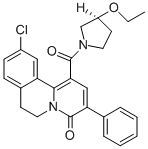 CAS 登录号：143943-73-1， 10-氯-1-[(3S)-3-乙氧基吡咯烷-1-羰基]-3-苯基-6,7-二氢吡啶并[6,1-a]异喹啉-4-酮