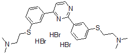 CAS 登录号：144085-64-3， 2-[3-[2-[3-(2-二甲基氨基乙基硫基)苯基]嘧啶-4-基]苯基]硫基-N,N-二甲基乙胺三氢溴酸盐