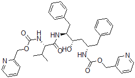 CAS#: 144141-97-9, Pyridin-3-Ylmethyl N-[(2S,4S,5S)-4-Hydroxy-5-[[(2S)-3-Methyl-2-(Pyridin-2-Ylmethoxycarbonylamino)Butanoyl]Amino]-1,6-Di(Phenyl)Hexan-2-Yl]Carbamate