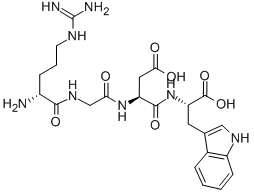 CAS 登录号：144161-76-2， (3S)-3-[[2-[[(2S)-2-氨基-5-(二氨基亚甲基氨基)戊酰]氨基]乙酰基]氨基]-4-[[(2S)-1-羟基-3-(1H-吲哚-3-基)-1-氧代丙烷-2-基]氨基]-4-氧代丁酸