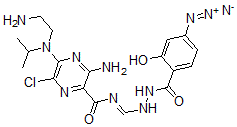 CAS#: 144176-48-7, 3-Amino-5-(2-Aminoethyl-Propan-2-Ylamino)-N-[[2-(4-Azido-2-Hydroxybenzoyl)Hydrazinyl]Methylidene]-6-Chloropyrazine-2-Carboxamide