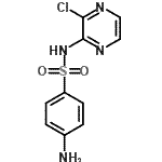 CAS 登录号：14423-79-1， 4-氨基-N-(3-氯-2-吡嗪基)苯磺酰胺