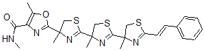 CAS#: 144370-38-7, N,5-Dimethyl-2-[4-Methyl-2-[4-Methyl-2-[4-Methyl-2-[(E)-2-Phenylethenyl]-5H-1,3-Thiazol-4-Yl]-5H-1,3-Thiazol-4-Yl]-5H-1,3-Thiazol-4-Yl]-1,3-Oxazole-4-Carboxamide