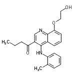 CAS#: 144453-77-0, 1-{8-(2-Hydroxyethoxy)-4-[(2-Methylphenyl)Amino]-3-Quinolinyl}-1-Butanone