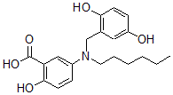 CAS 登录号：144676-04-0， 5-[(2,5-二羟基苯基)甲基-己基氨基]-2-羟基苯甲酸
