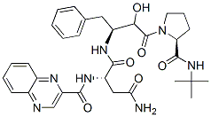 CAS#: 144779-91-9, (2S)-N-[(2S,3S)-4-[(2S)-2-(Tert-Butylcarbamoyl)Pyrrolidin-1-Yl]-3-Hydroxy-4-Oxo-1-Phenylbutan-2-Yl]-2-(Quinoxaline-2-Carbonylamino)Butanediamide