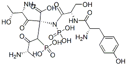 CAS 登录号：145079-47-6， (2R,5S)-5-氨基-2-[(2S,3R)-2-氨基-3-羟基丁酰基]-2-[[(2S)-2-[[(2S)-2-氨基-3-(4-羟基苯基)丙酰]氨基]-3-羟基丙酰基]-膦酰氨基]-4-氧代-3-膦酰己酸