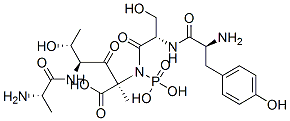 CAS 登录号：145079-49-8， (2S)-2-[[(2S)-2-[[(2S)-2-[[(2S,3R)-2-[[(2S)-2-氨基丙烷酰基]氨基]-3-羟基丁酰基]氨基]-3-(4-膦酰氧基苯基)丙酰]氨基]-3-羟基丙酰基]氨基]丙酸