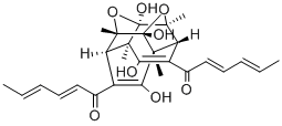 CAS#: 145174-90-9, (2E,2'E,4E,4'E)-1,1'-[(1R,3S,3aR,6R,7R,9aR,10S,12R)-1,3,3a,6,7,9a-Hexahydro-1,5,9,12-Tetrahydroxy-3,6,9a,10-Tetramethyl-1,7,3,6-(Methenoxymetheno)Cycloocta[c]Furan-4,8-Diyl]Bis-2,4-Hexadien-1-One