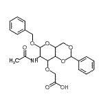 CAS 登录号：14595-22-3， 苄基2-乙酰氨基-4,6-O-亚苄基-3-O-(羧甲基)-2-脱氧吡喃己糖苷