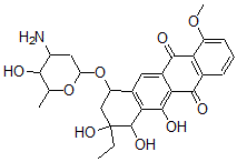 CAS#: 146565-64-2, 7-(4-Amino-5-Hydroxy-6-Methyloxan-2-Yl)Oxy-9-Ethyl-9,10,11-Trihydroxy-4-Methoxy-8,10-Dihydro-7H-Tetracene-5,12-Dione